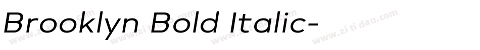 Brooklyn Bold Italic字体转换